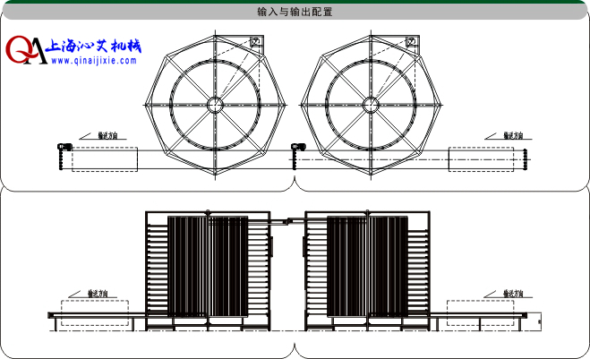 雙出口螺旋冷卻塔示意圖 雙出口螺旋冷卻塔示意圖